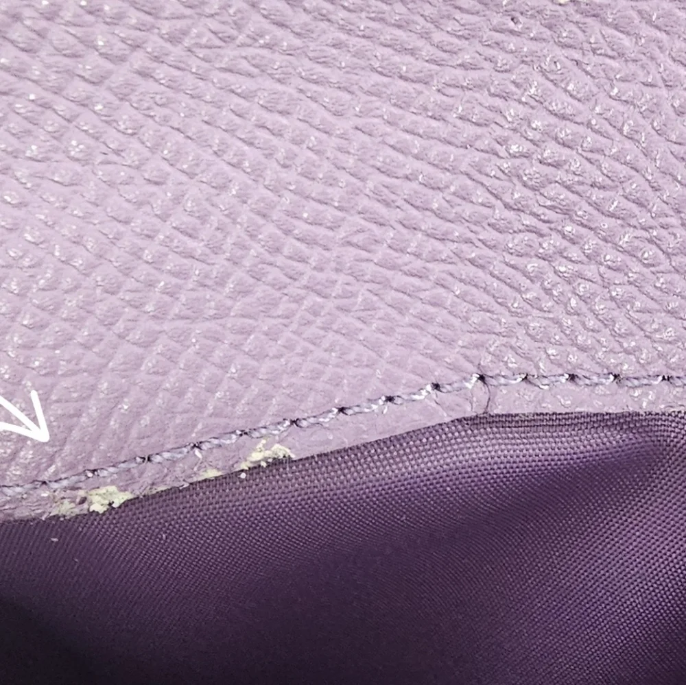 COACH Python Embossed Leather Continental Long Wallet Plum Purple Exotic Flap - Picture 11 of 14
